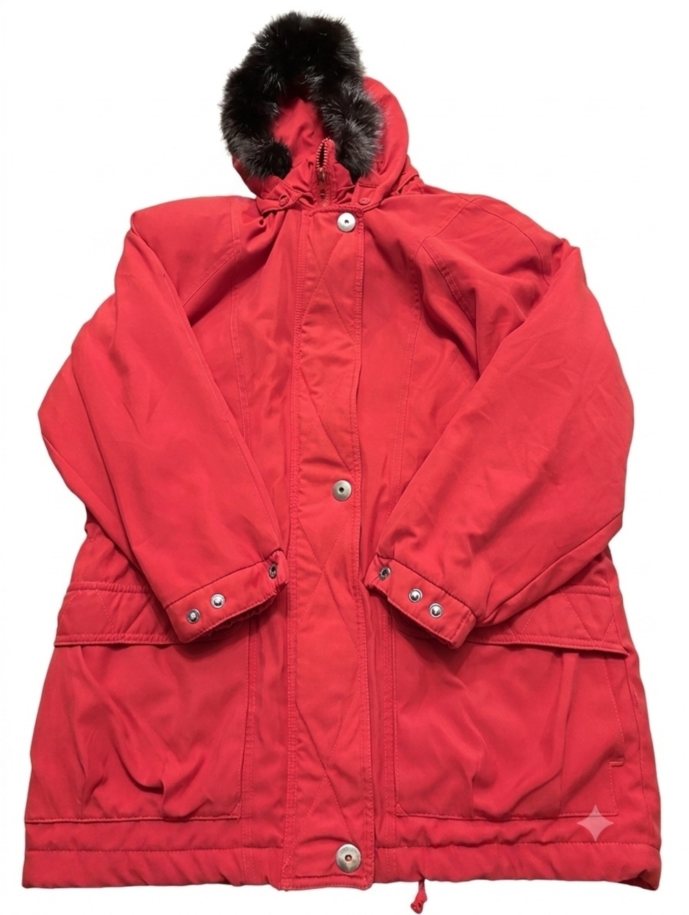 Vintage London Fog Faux Fur Hooded Utility Jacket – Size M